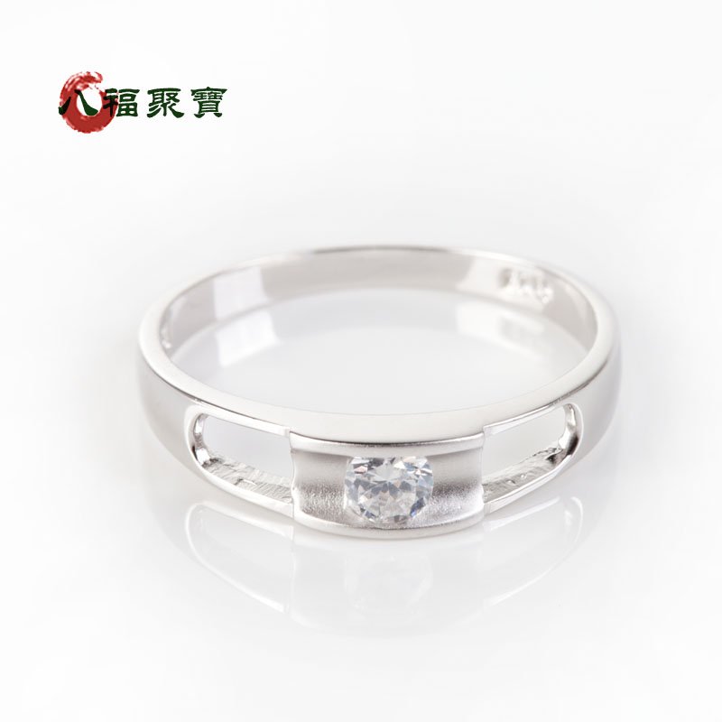 八福正品 【情意绵绵】925纯银情侣戒指韩版流行男女对戒饰品包邮